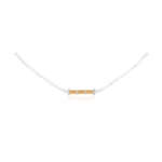 18kt Gold Chocker With White Beads And Diamonds