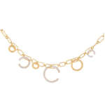 18kt Yellow Gold Statement Necklace With Diamonds
